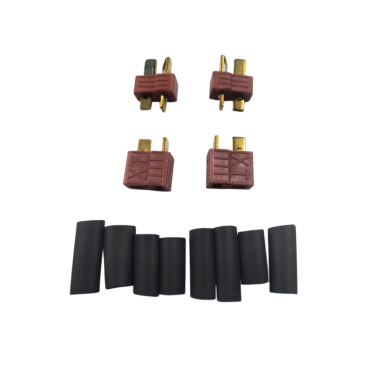 CONECTOR PLUG DEANS 2 MACHOS 2 FÊMEAS COM TERMO RETRÁTIL CPDMF2P